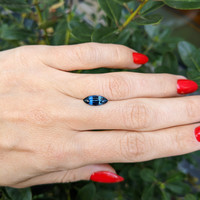 2.02 Ct. Greenish Blue Sapphire from Madagascar Life Style