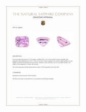 4.66 Ct. Purplish Pink Sapphire from Ceylon (Sri Lanka) Appraisal