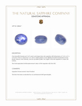 2.69 Ct. Blue Star Sapphire from Ceylon (Sri Lanka) Appraisal