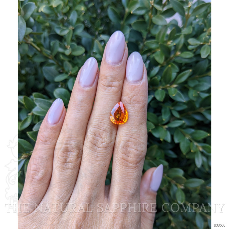 3.62 Ct. Yellowish Orange Sapphire from Ceylon (Sri Lanka)