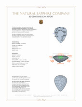 5.39 Ct. Blue Sapphire from Ceylon (Sri Lanka) 3 D Scan Report