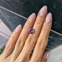 3.05 Ct. Pinkish Purple Sapphire from Ceylon (Sri Lanka) Life Style