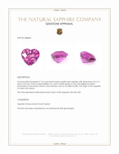 1.53 Ct. Purplish Pink Sapphire from Ceylon (Sri Lanka) Appraisal