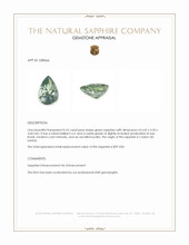 0.55 Ct. Green Sapphire from Ceylon (Sri Lanka) Appraisal