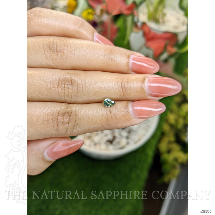 0.55 Ct. Green Sapphire from Ceylon (Sri Lanka)