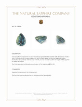 0.71 Ct. Greenish Blue Sapphire from Ceylon (Sri Lanka) Appraisal