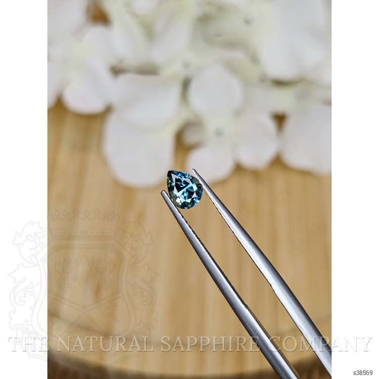 0.71 Ct. Greenish Blue Sapphire from Ceylon (Sri Lanka)