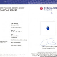 6.58 Ct. Blue Sapphire from Ceylon (Sri Lanka) Scan Report