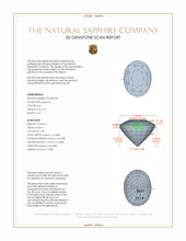 3.91 Ct. Blue Sapphire from Ceylon (Sri Lanka) 3 D Scan Report
