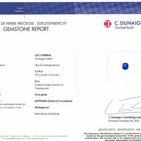 4.19 Ct. Blue Sapphire from Madagascar Scan Report
