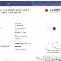 4.19 Ct. Blue Sapphire from Madagascar Scan Report