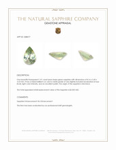 1.01 Ct. Green Sapphire from Montana Appraisal