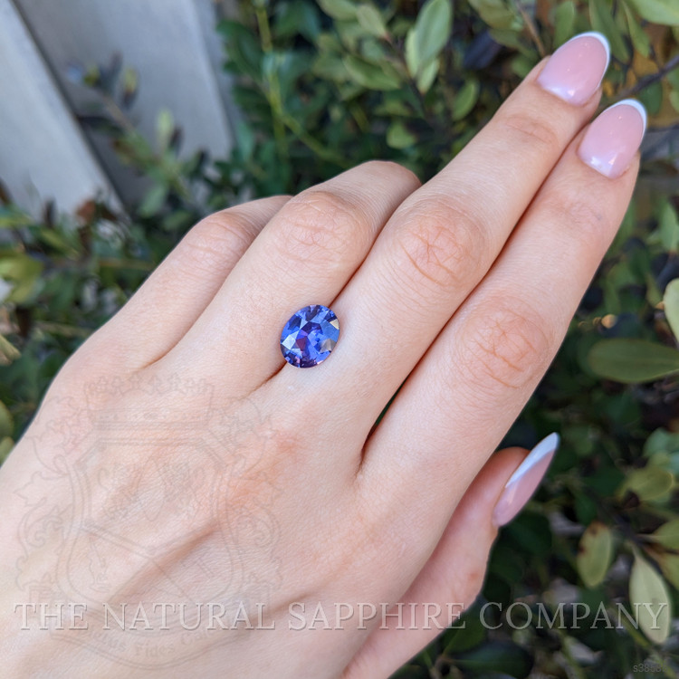 3.81 Ct. Bluish Purple Sapphire from Ceylon (Sri Lanka)
