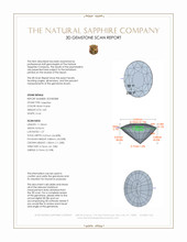 3.81 Ct. Bluish Purple Sapphire from Ceylon (Sri Lanka) 3 D Scan Report