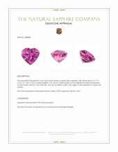 2.04 Ct. Purplish Pink Sapphire from Ceylon (Sri Lanka) Appraisal