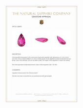 4.00 Ct. Pink Sapphire from Ceylon (Sri Lanka) Appraisal