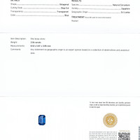 2.04 Ct. Blue Sapphire from Ceylon (Sri Lanka) Scan Report