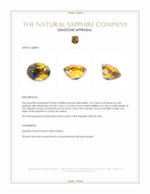 2.52 Ct. Bi Color Sapphire from Ceylon (Sri Lanka) Appraisal