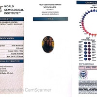 2.52 Ct. Bi Color Sapphire from Ceylon (Sri Lanka) Scan Report