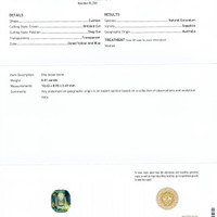 5.01 Ct. Bi Color Sapphire from Australia Scan Report