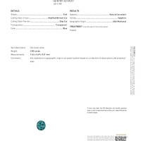 2.08 Ct. Bluish Green Sapphire from Montana Scan Report