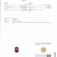 3.78 Ct. Purplish Pink Sapphire from Ceylon (Sri Lanka) Scan Report