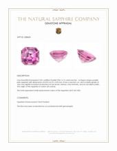 4.15 Ct. Purplish Pink Sapphire from Ceylon (Sri Lanka) Appraisal