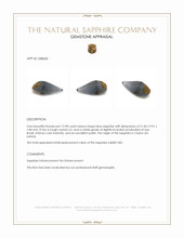 12.98 Ct. Blue Sapphire Crystal from Ceylon (Sri Lanka) Appraisal