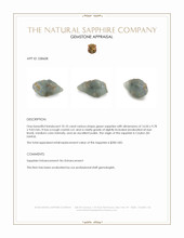 10.10 Ct. Green Sapphire Crystal from Ceylon (Sri Lanka) Appraisal
