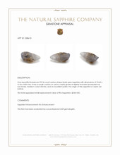 22.36 Ct. Bluish Grey Sapphire Crystal from Ceylon (Sri Lanka) Appraisal