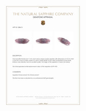 11.05 Ct. Purple Sapphire Crystal from Ceylon (Sri Lanka) Appraisal