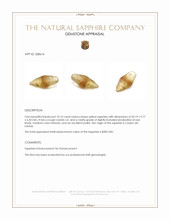 10.10 Ct. Yellow Sapphire Crystal from Ceylon (Sri Lanka) Appraisal