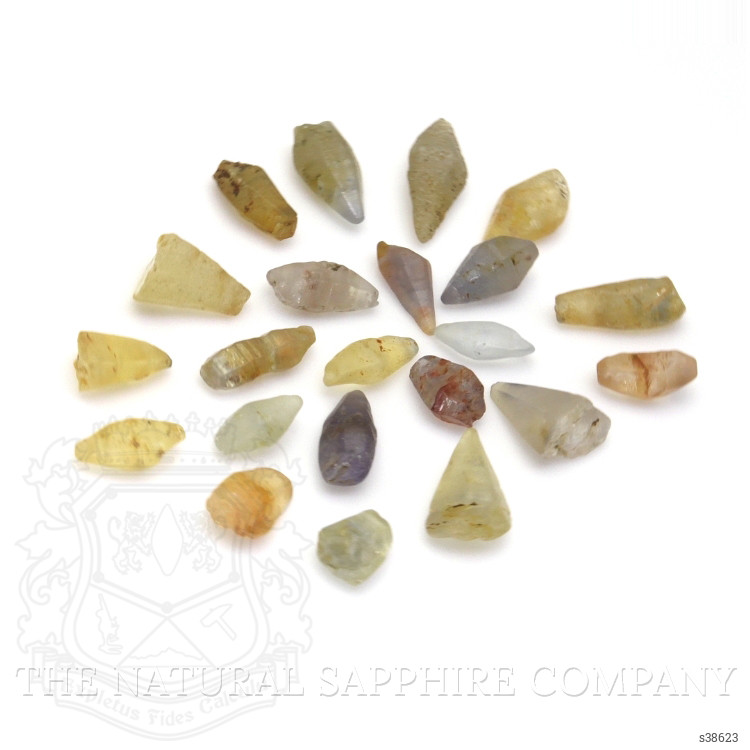 61.58 Ct. Multi Color Sapphire Crystal from Ceylon (Sri Lanka)