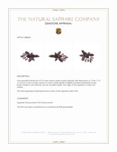 52.73 Ct. Purple Sapphire Crystal from Ceylon (Sri Lanka) Appraisal