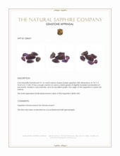 31.16 Ct. Purple Sapphire Crystal from Ceylon (Sri Lanka) Appraisal