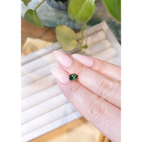 1.41 Ct. Bluish Green Sapphire from Madagascar Life Style