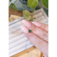 1.06 Ct. Bluish Green Sapphire from Madagascar Life Style