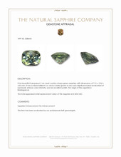 1.64 Ct. Green Sapphire from Madagascar Appraisal