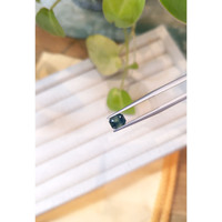 1.17 Ct. Bluish Green Sapphire from Madagascar Life Style