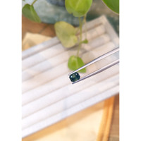 1.17 Ct. Bluish Green Sapphire from Madagascar Life Style