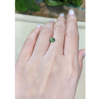 1.04 Ct. Yellowish Green Sapphire from Madagascar Life Style
