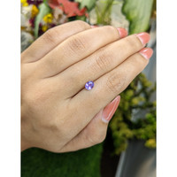 0.69 Ct. Pinkish Purple Sapphire from Madagascar Life Style