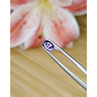 0.88 Ct. Bluish Purple Sapphire from Madagascar Life Style