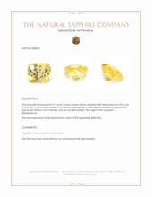 0.77 Ct. Yellow Sapphire from Madagascar Appraisal