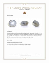 9.29 Ct. Bluish Grey Star Sapphire from Ceylon (Sri Lanka) Appraisal