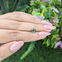 1.08 Ct. Bluish Green Sapphire from Madagascar Life Style