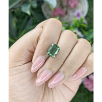 4.19 Ct. Green Sapphire from Madagascar Life Style