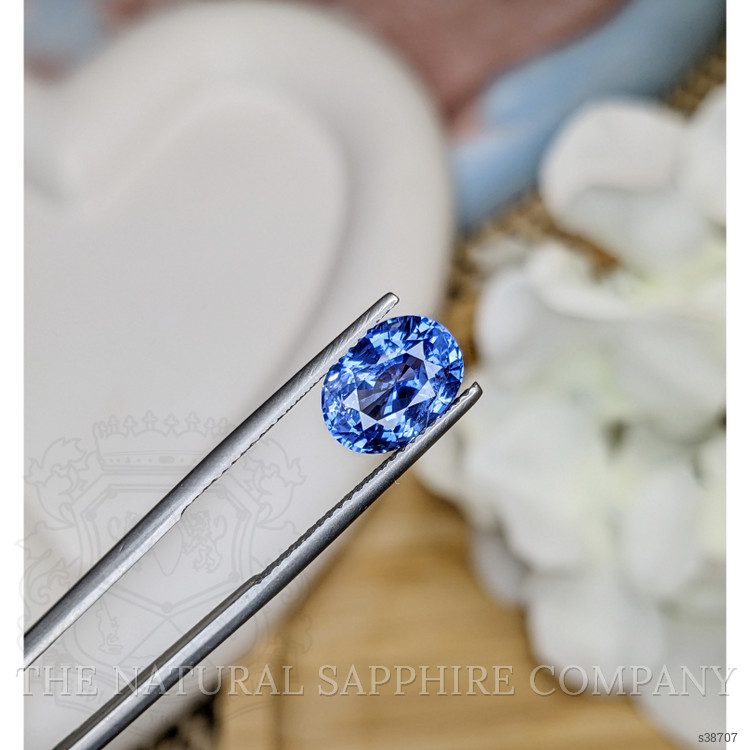 3.65 Ct. Blue Sapphire from Ceylon (Sri Lanka)