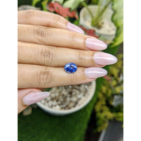 2.94 Ct. Blue Sapphire from Ceylon (Sri Lanka) Life Style