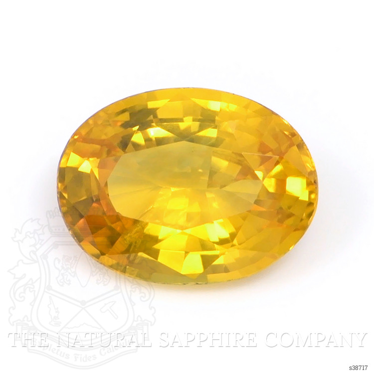 3.04 Ct. Orangish Yellow Sapphire from Ceylon (Sri Lanka)